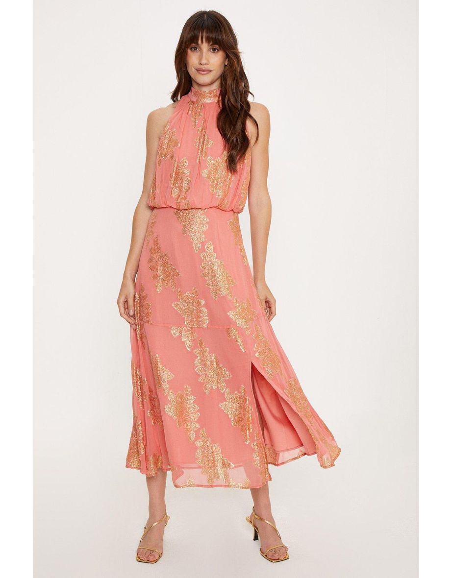 Oasis halter shop column midi dress