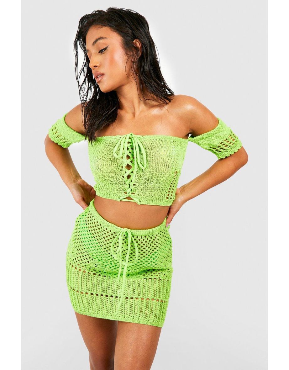 Neon sales crochet top