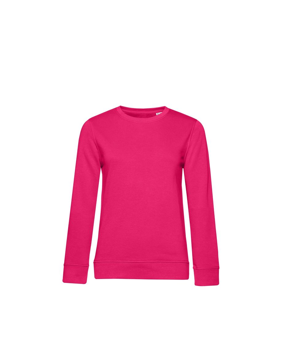 B&C Womens/Ladies Organic Sweatshirt - Bright Magenta