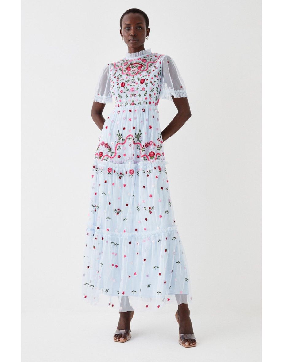 Coast embroidered deals dress