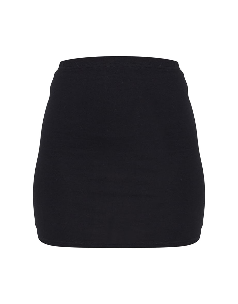 Black Essential Jersey Mini Skirt - 5