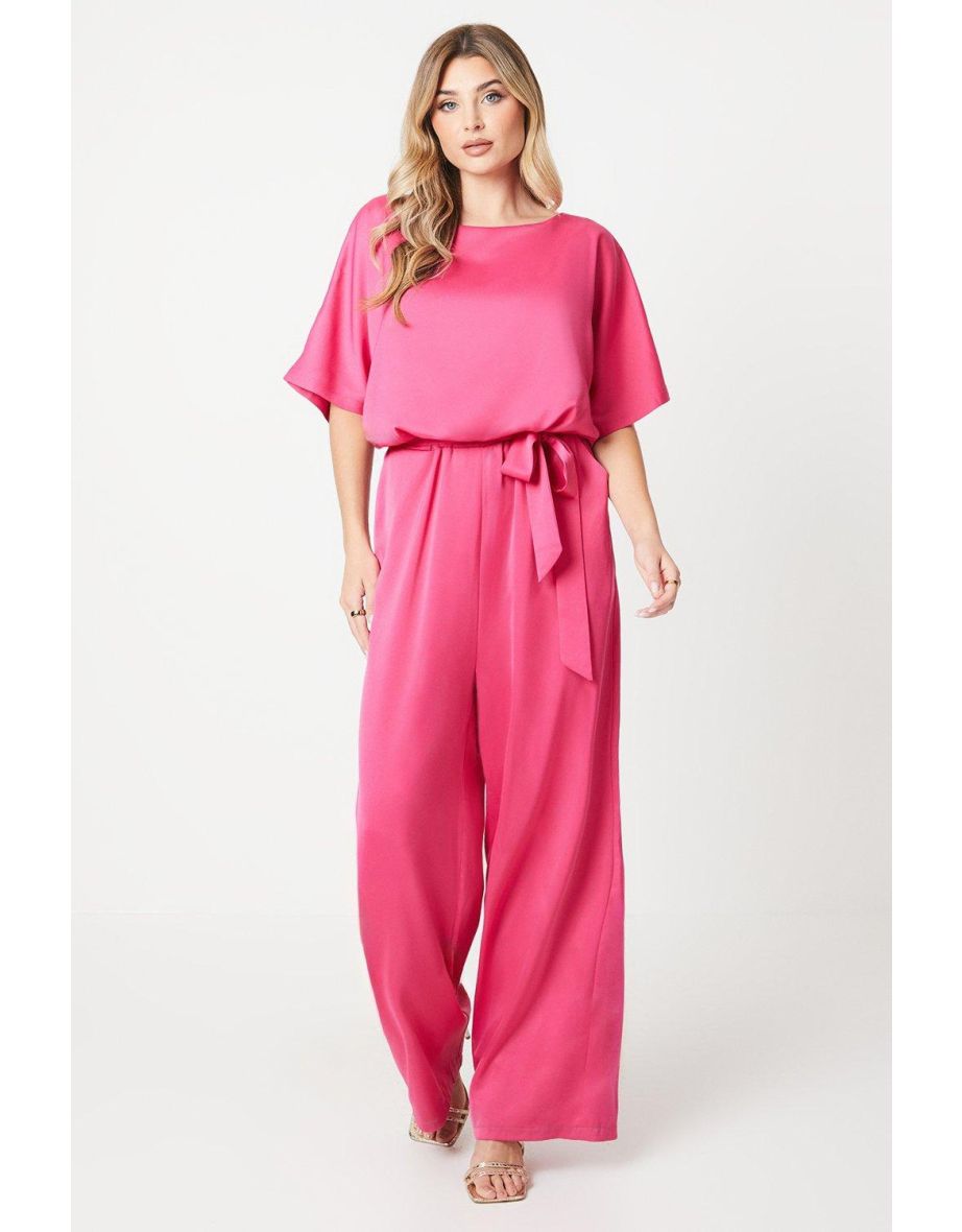 Shop Debut London by Coast Wide Leg Jumpsuit pink Online in Bahrain VogaCloset