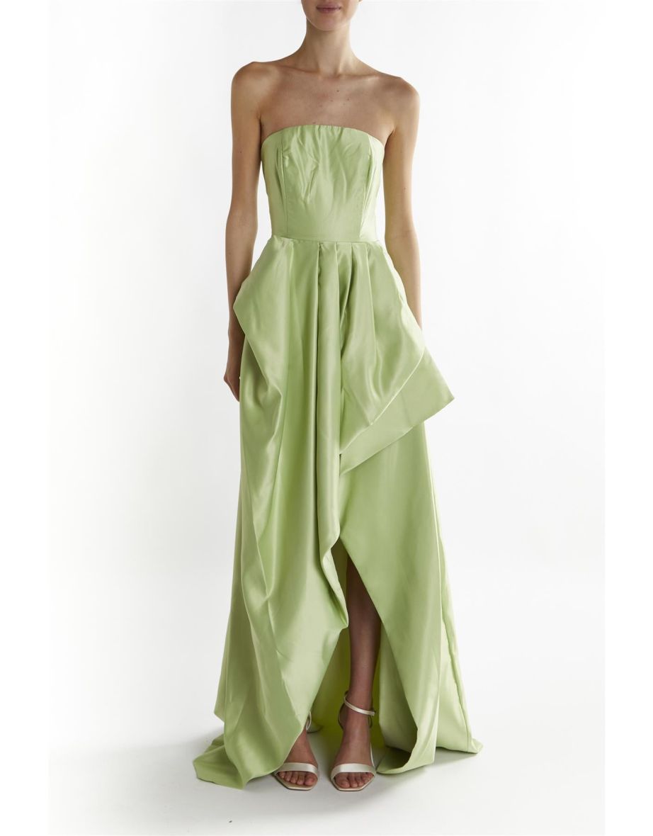 Soft-Green Emma Hi-Low Hem Maxi