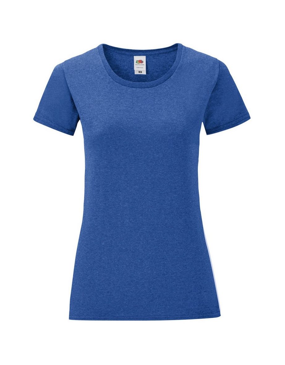 Fruit of the Loom Womens/Ladies Iconic T-Shirt - Heather Royal