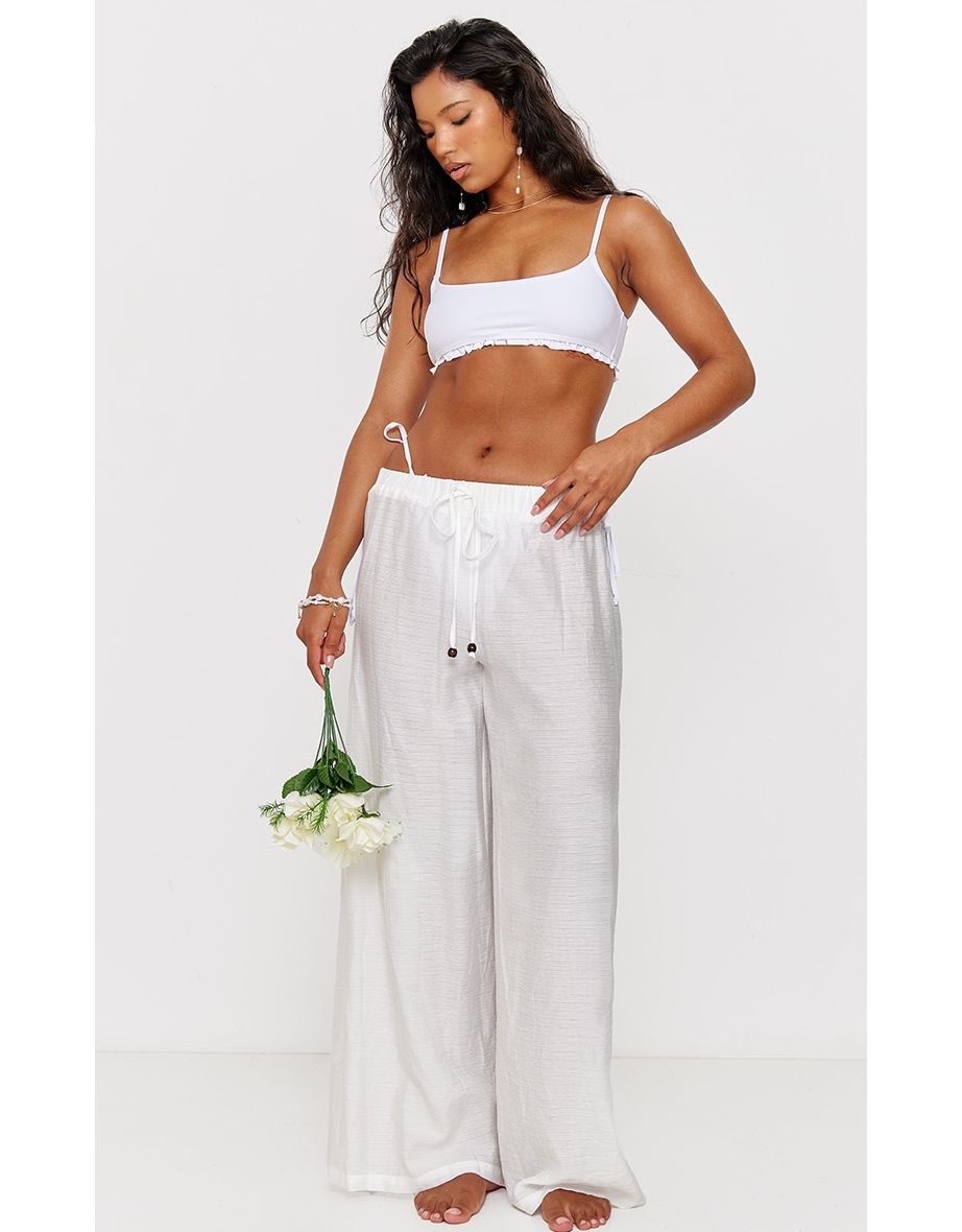 White beach trousers outlet