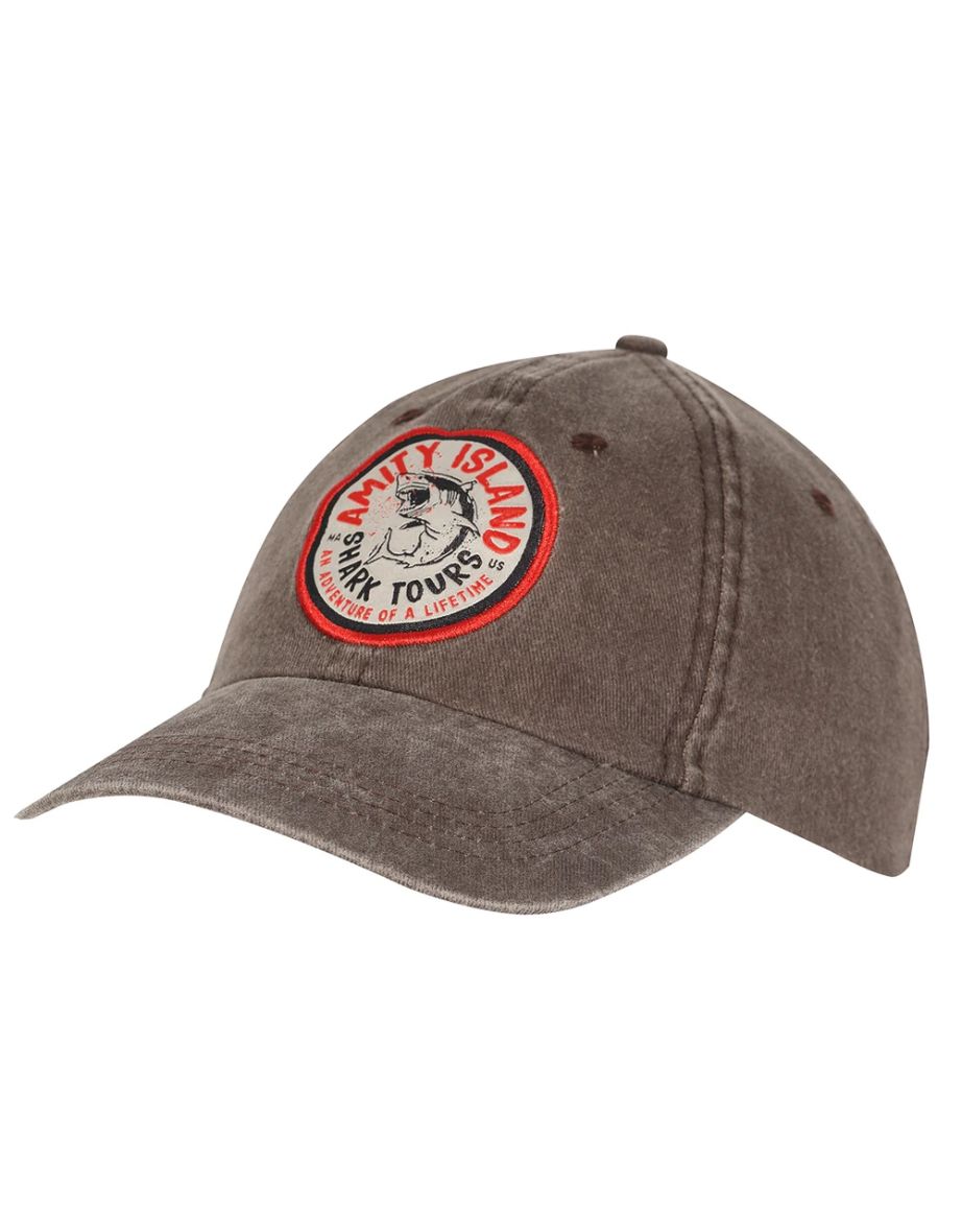 Jaws Shark Tour Text Baseball Cap - Grey - 2