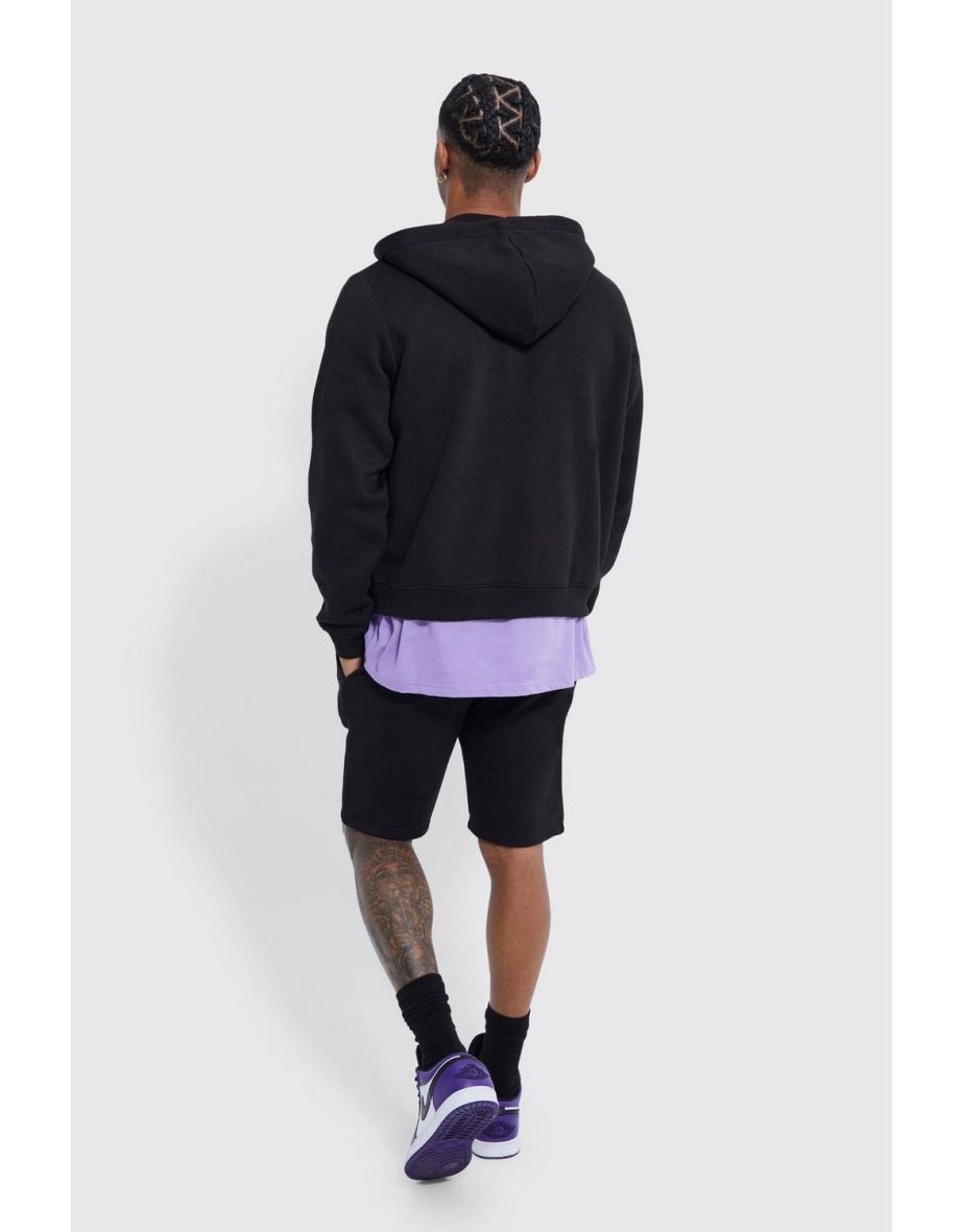 Basic Skinny Fit Mid Length Jersey Short - black - 2