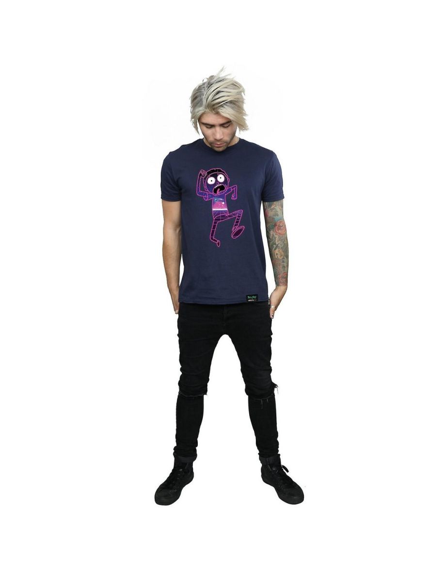 Rick And Morty Mens Multiverse Run Cotton T-Shirt - Black - 2