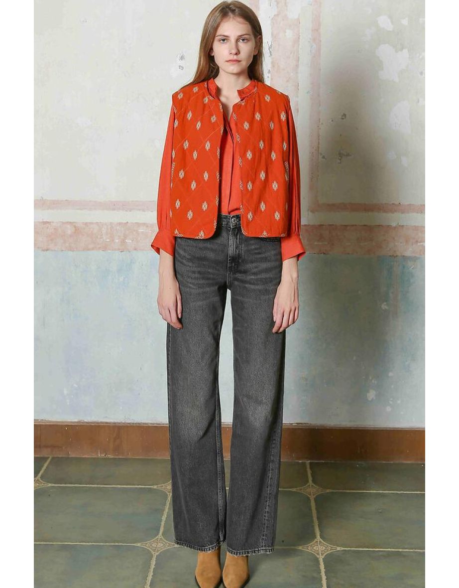 Tribal Print Cotton Gilet
