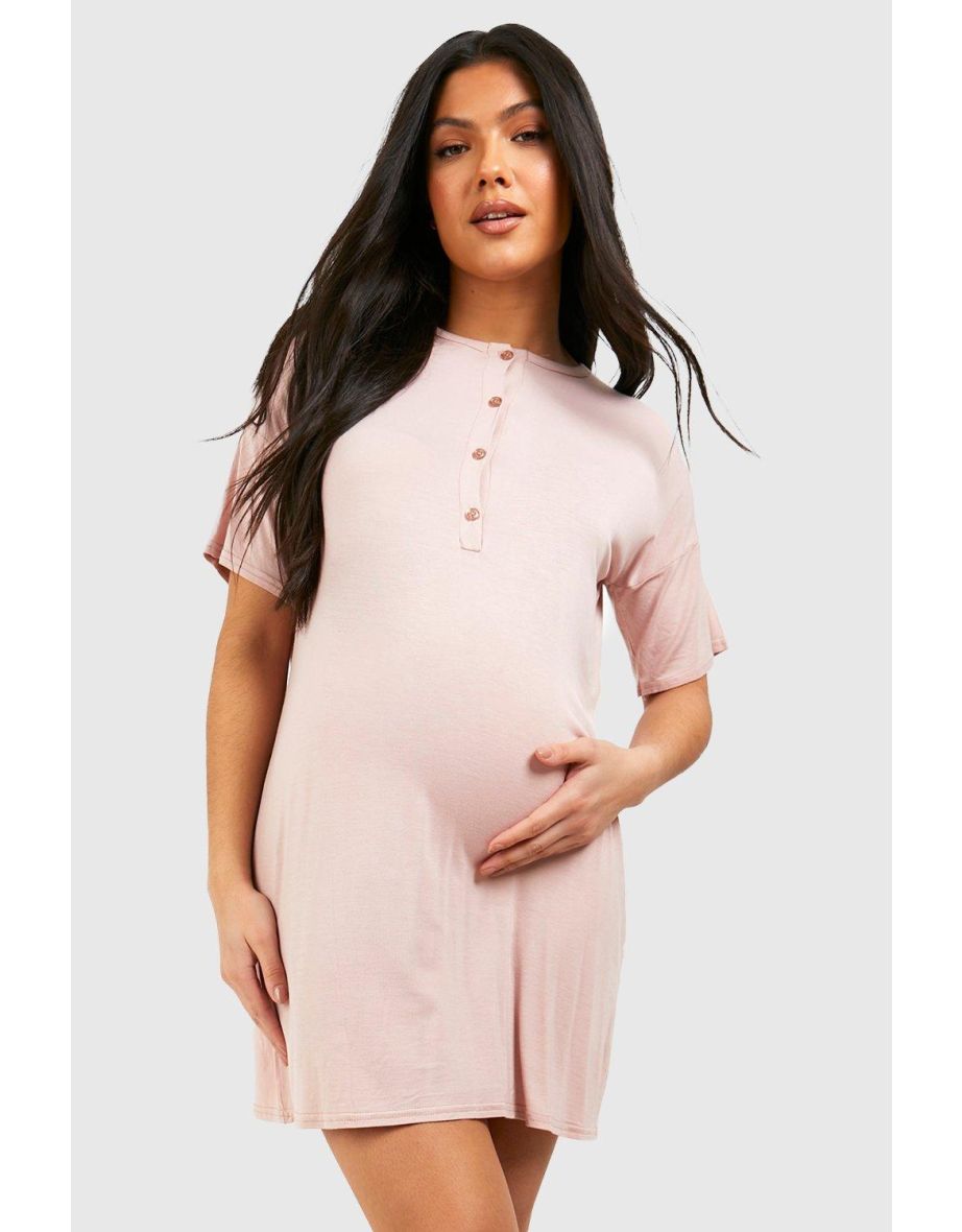 Button front maternity nightdress online