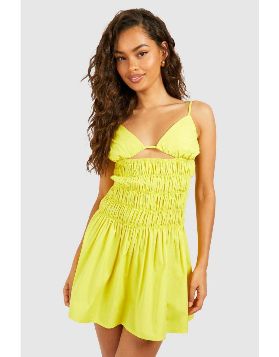Yellow smock dress discount