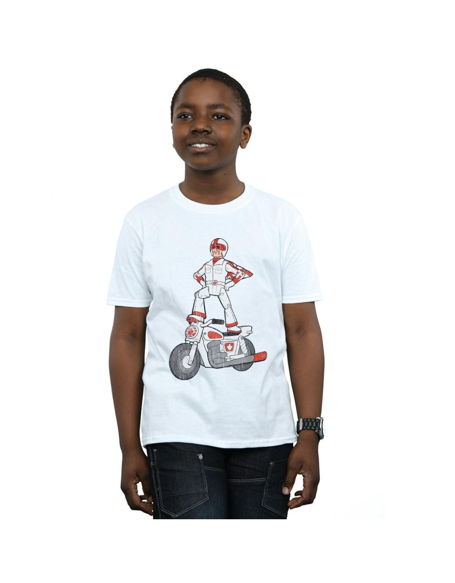 Disney Boys Toy Story 4 Duke Caboom Pose T-Shirt - White