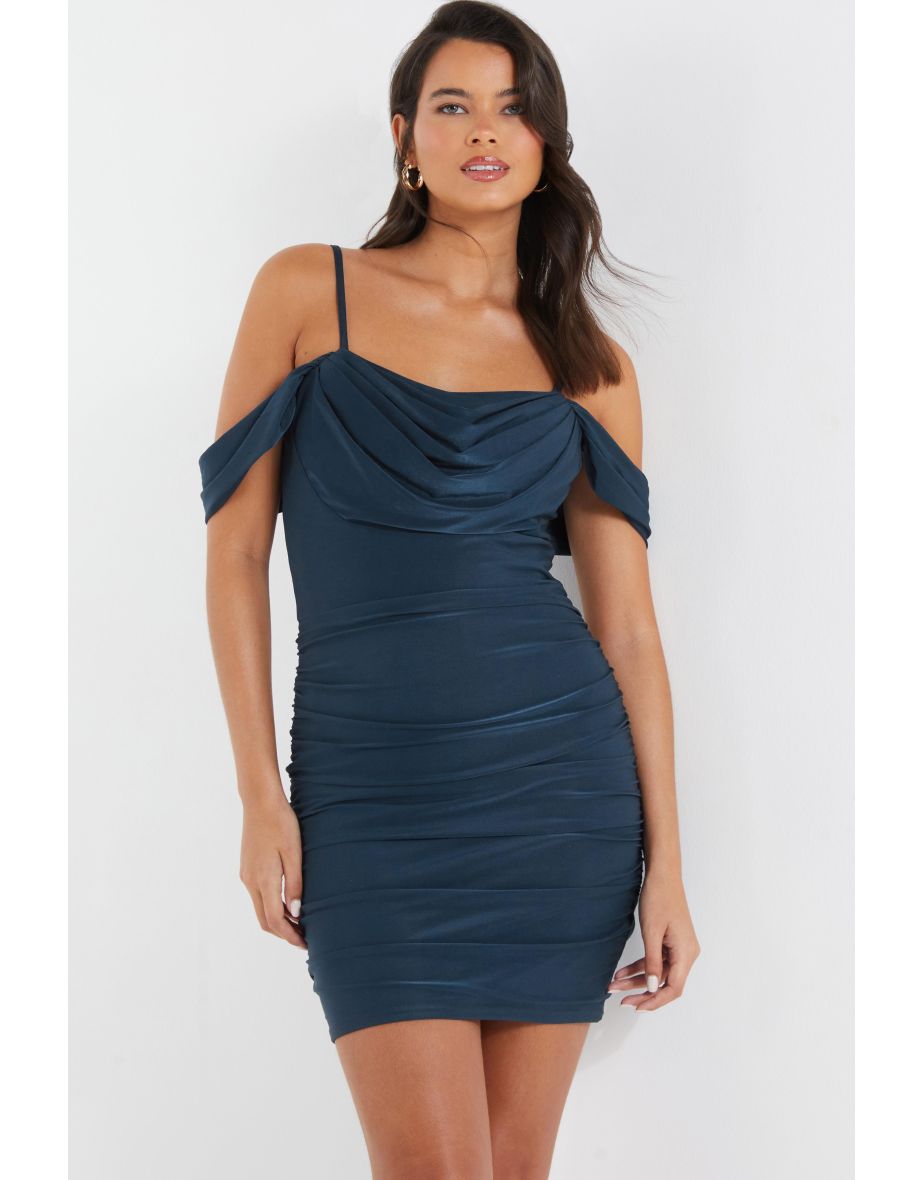 Navy blue bodycon mini dress discount