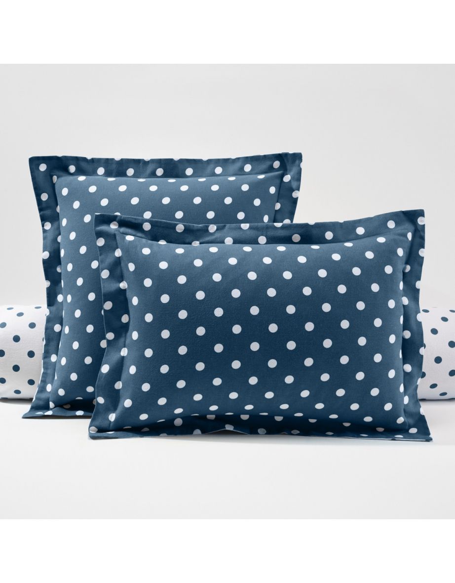 CLARISSE Polka Dot Cotton Flannel Pillowcase
