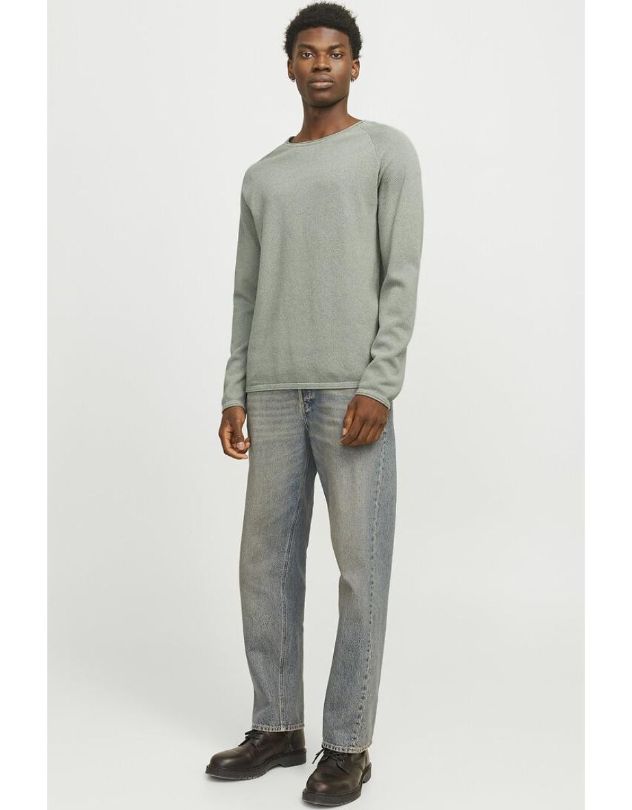 Lightweight Crew Neck Jumper/Sweater in Structured Knit
