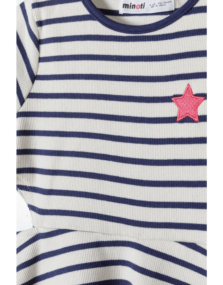 Girls Striped dress with cut-outs - 3