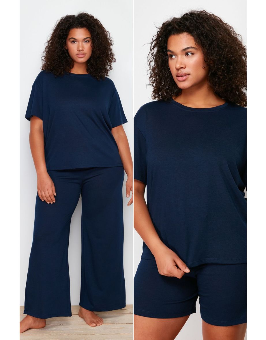 Plus size jersey knit pajamas 2025