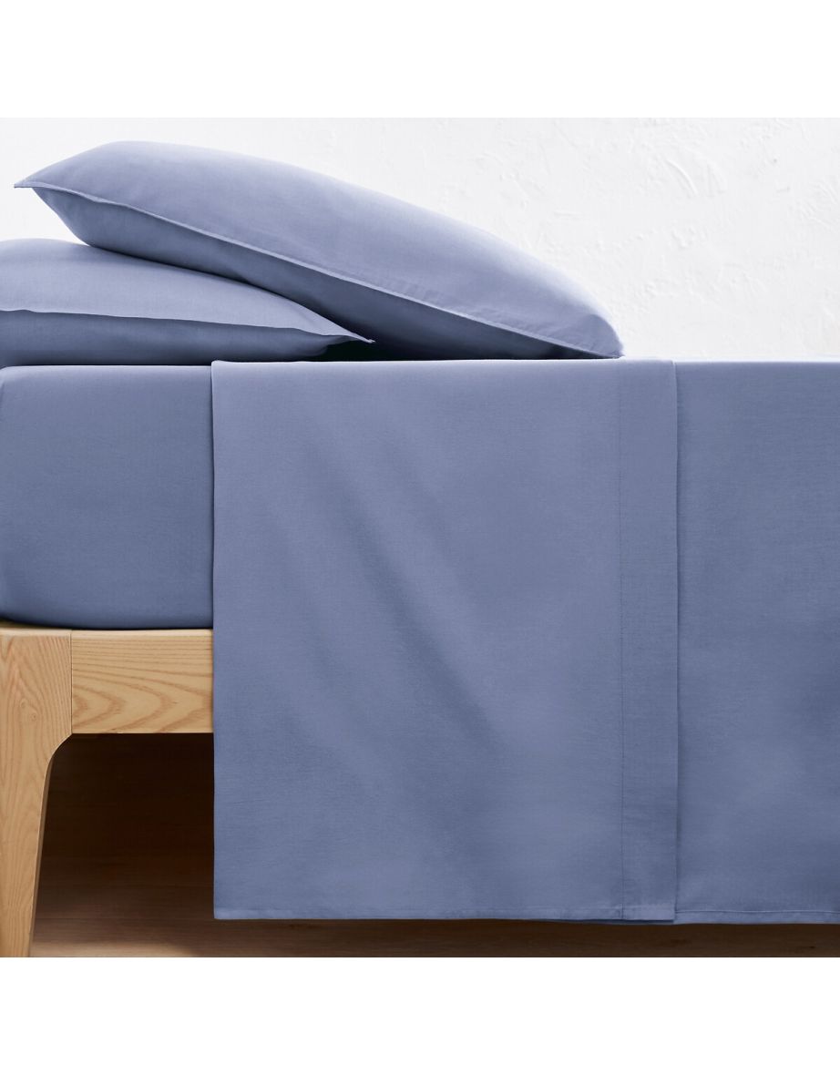 Scenario Plain Washed Cotton Flat Sheet