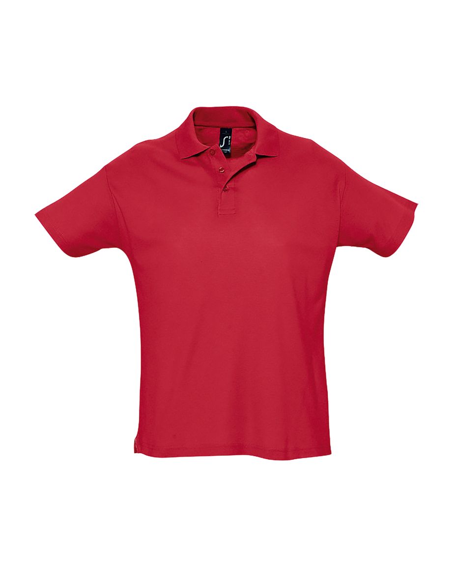 SOLS Mens Summer II Pique Short Sleeve Polo Shirt - Red