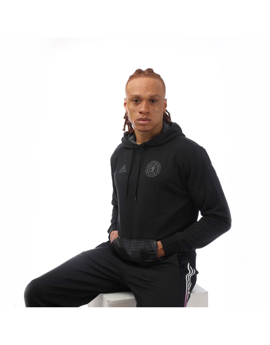 Men's adidas Union Berlin X IRIEDAILY Graphic Hoody in Black - 3