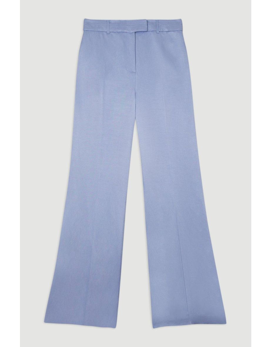 Premium Viscose Linen Tailored Wide Leg Trouser - 3