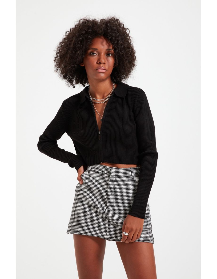 Cardigan - Black - Slim fit