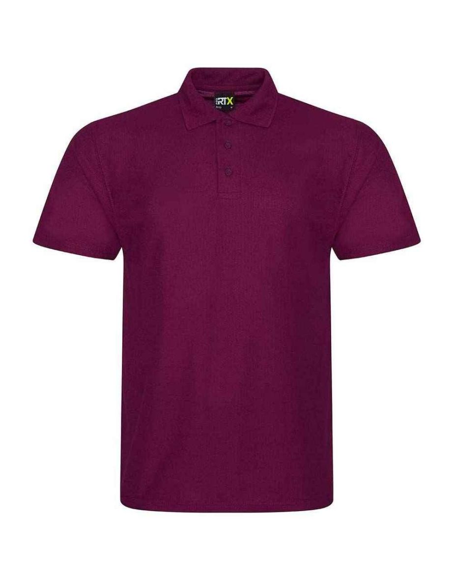 PRO RTX Mens Polyester Polo Shirt - Burgundy