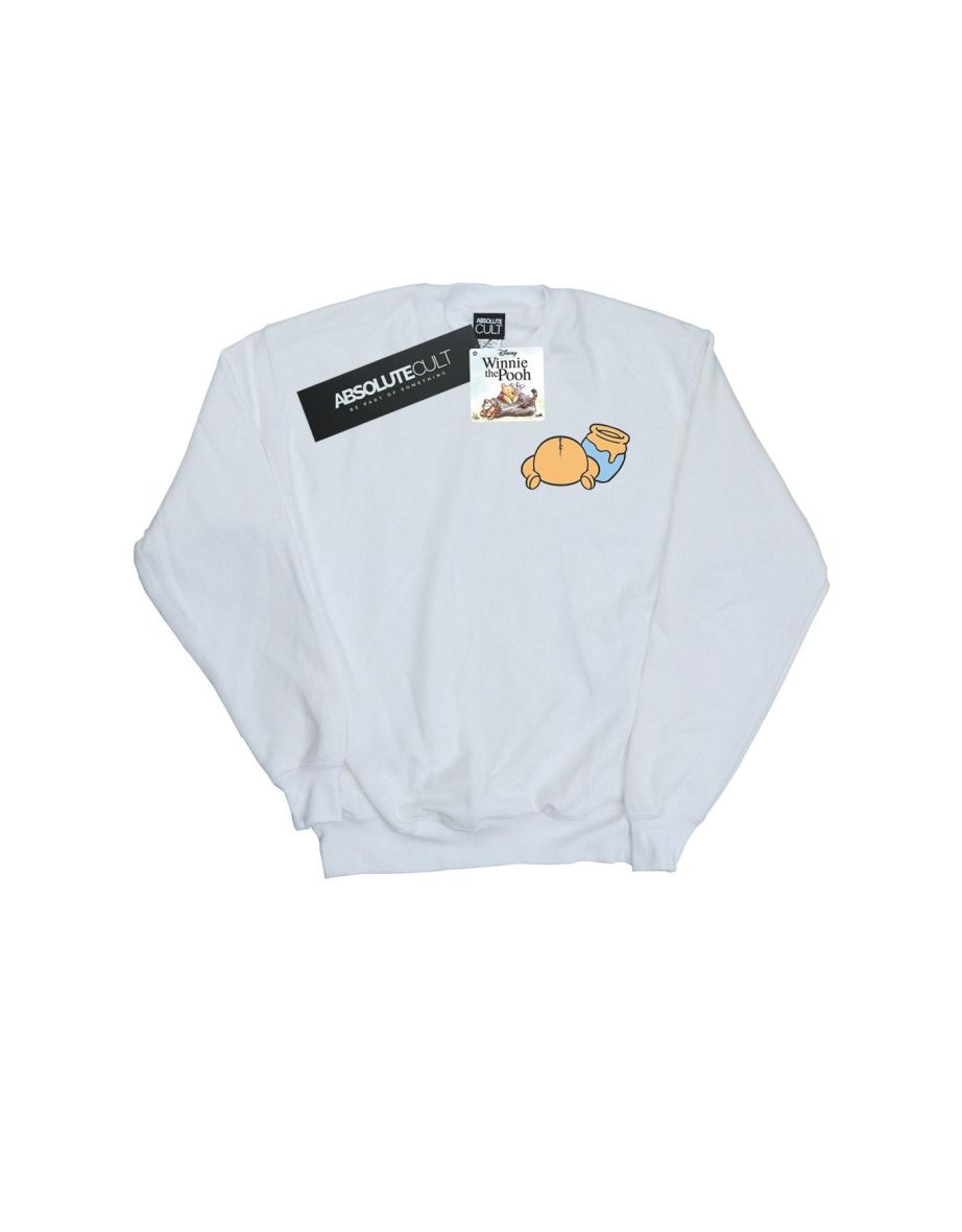 Disney Boys Winnie The Pooh Backside Breast Print Sweatshirt - White - 1