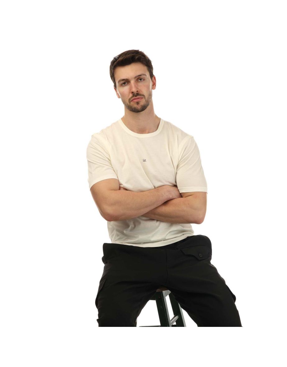 Men's C.P. Company Jersey No Gravity T-Shirt in White - 3