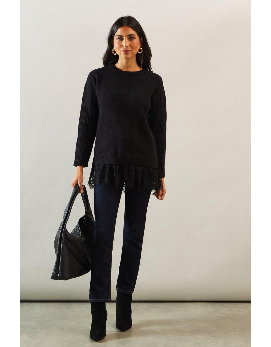 Lace Insert 2 In 1 Jumper
