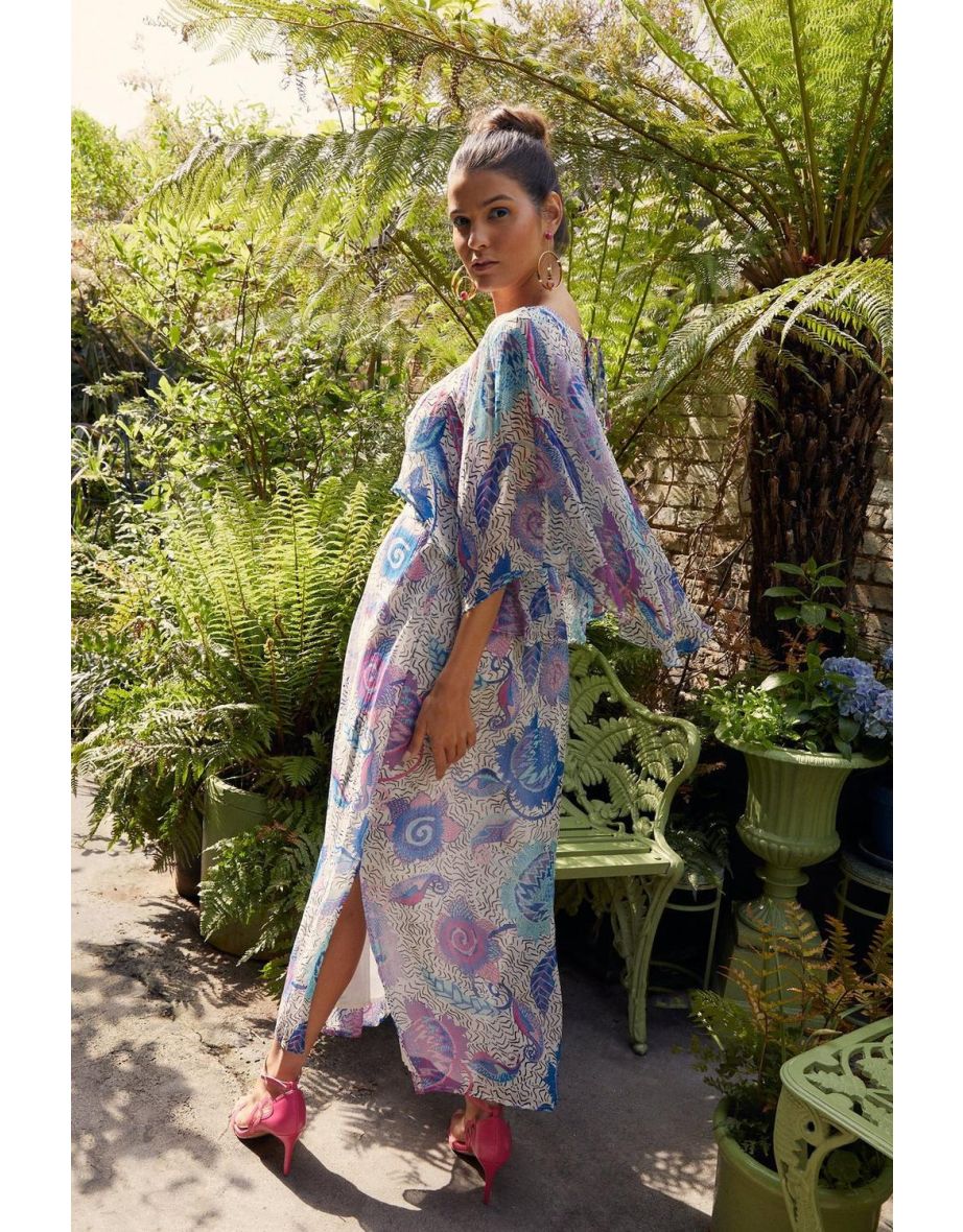 Zandra Rhodes Jungle Flower Cape Midaxi Dress - 2