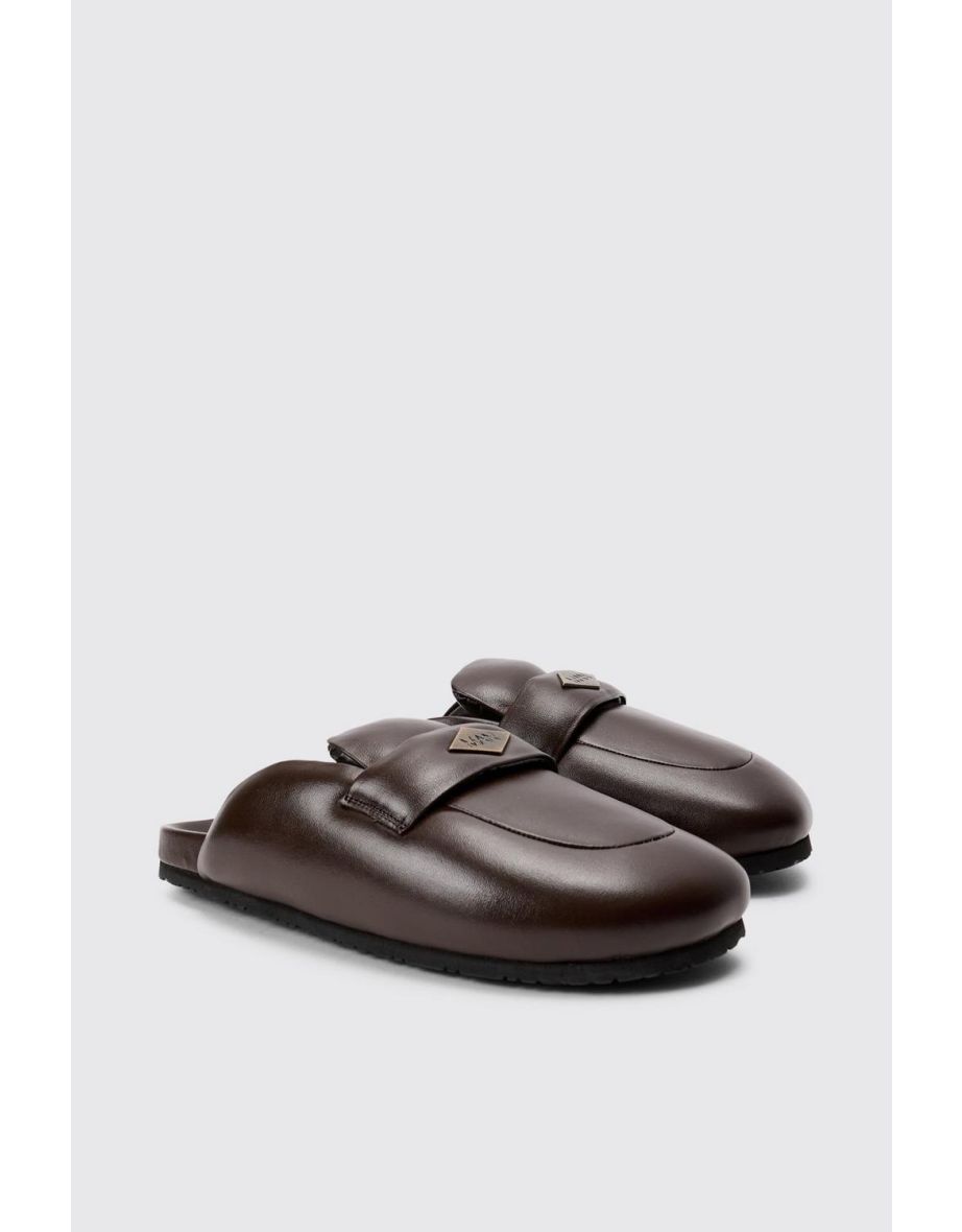 Padded Man Tab Mule In Brown - brown