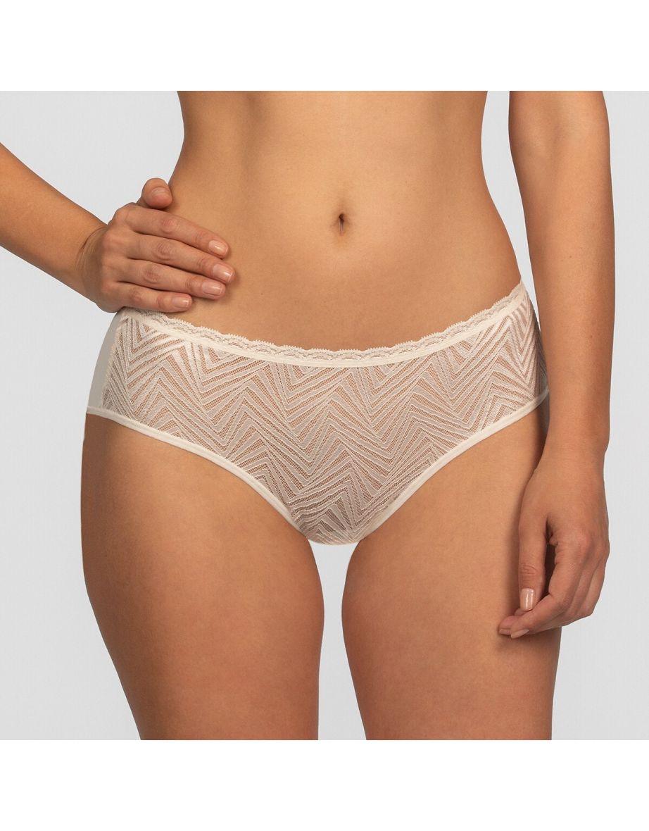 Midi Knickers in Antique White Lace - Invisible Elegance