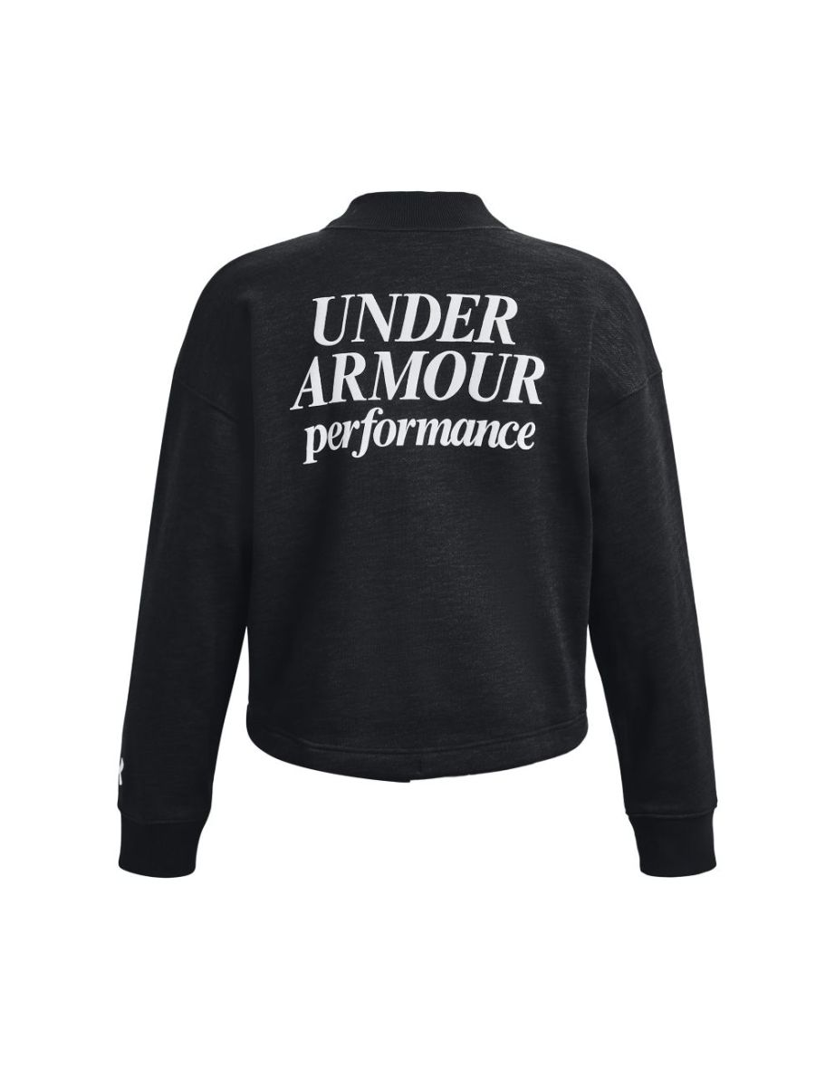 Women's Under Armour UA Essential Fleece Script Sweatshirt in Black - 1