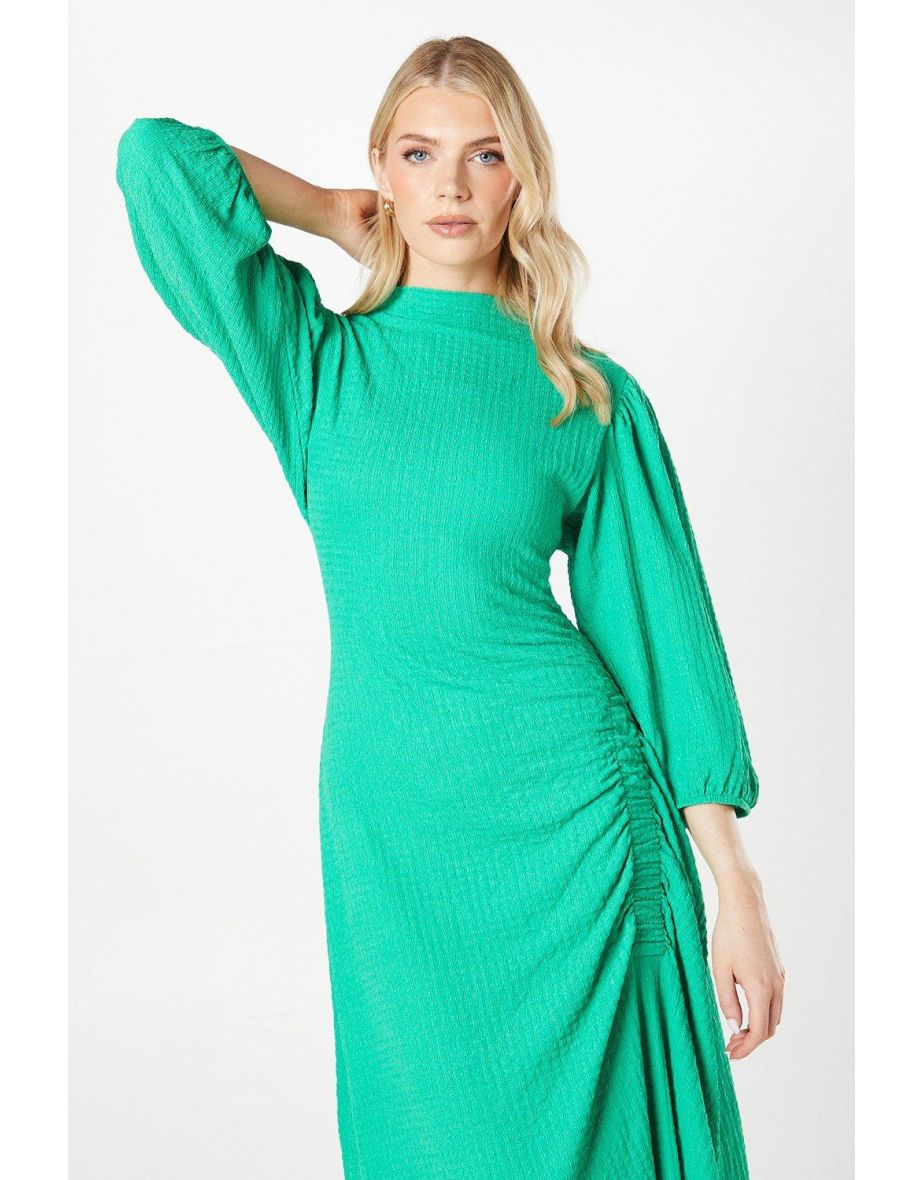 Principles by Debenhams Green Ruched A-Line Midaxi Evening Dress - 3
