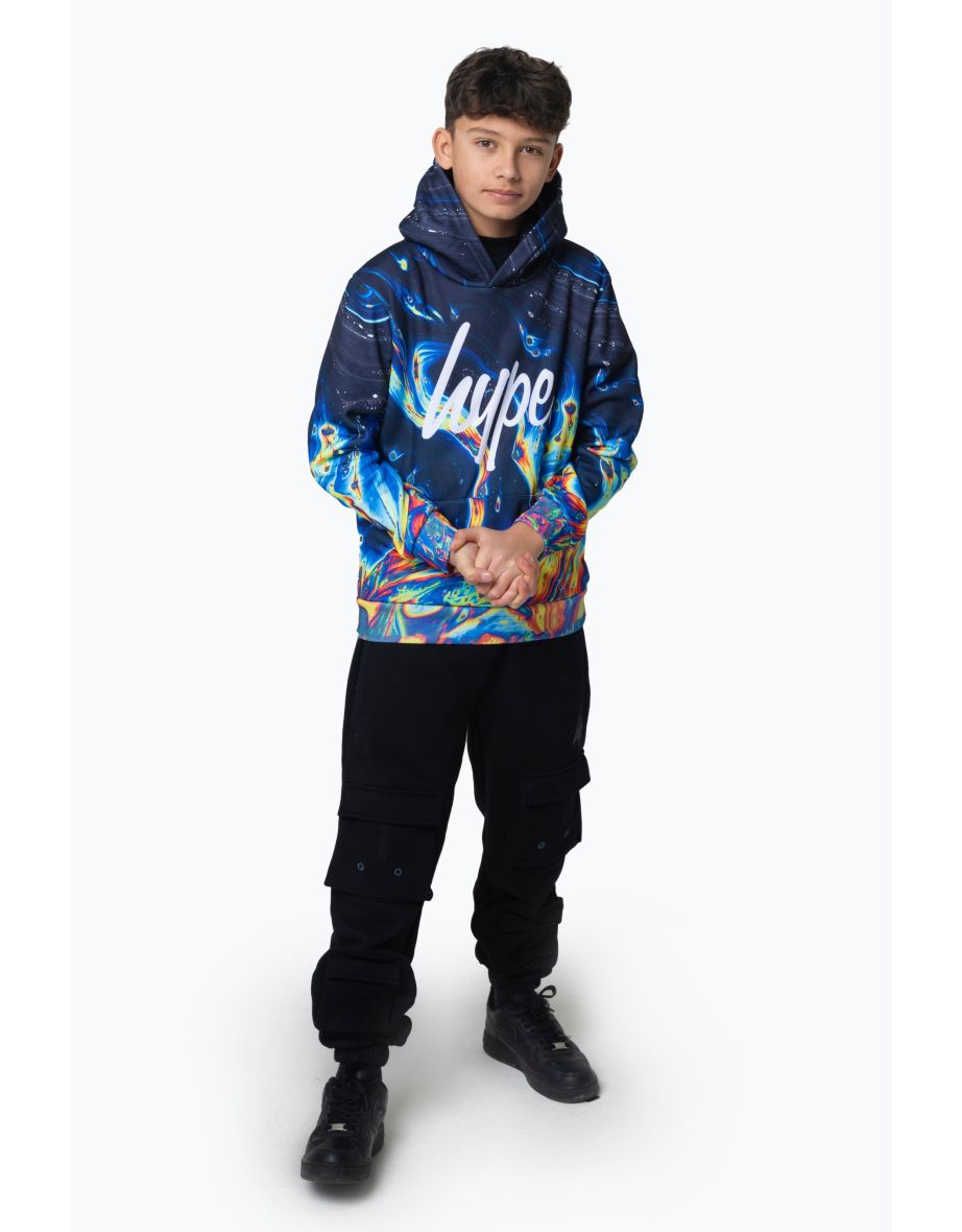 Shop HYPE BOYS MULTI RAINBOW MARBLE HOODIE Online in Bahrain VogaCloset