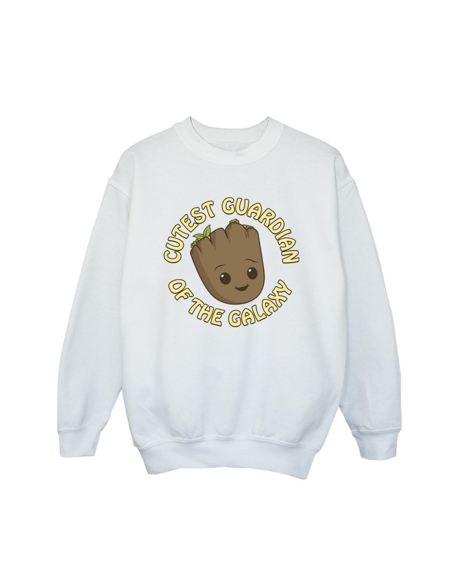 Marvel Girls I Am Groot Cutest Guardian Sweatshirt - White - 1