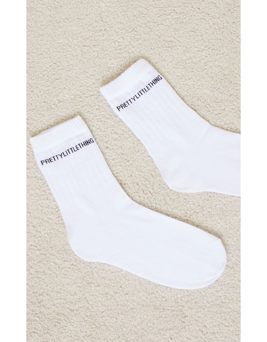 PRETTYLITTLETHING White Basic Socks - 2