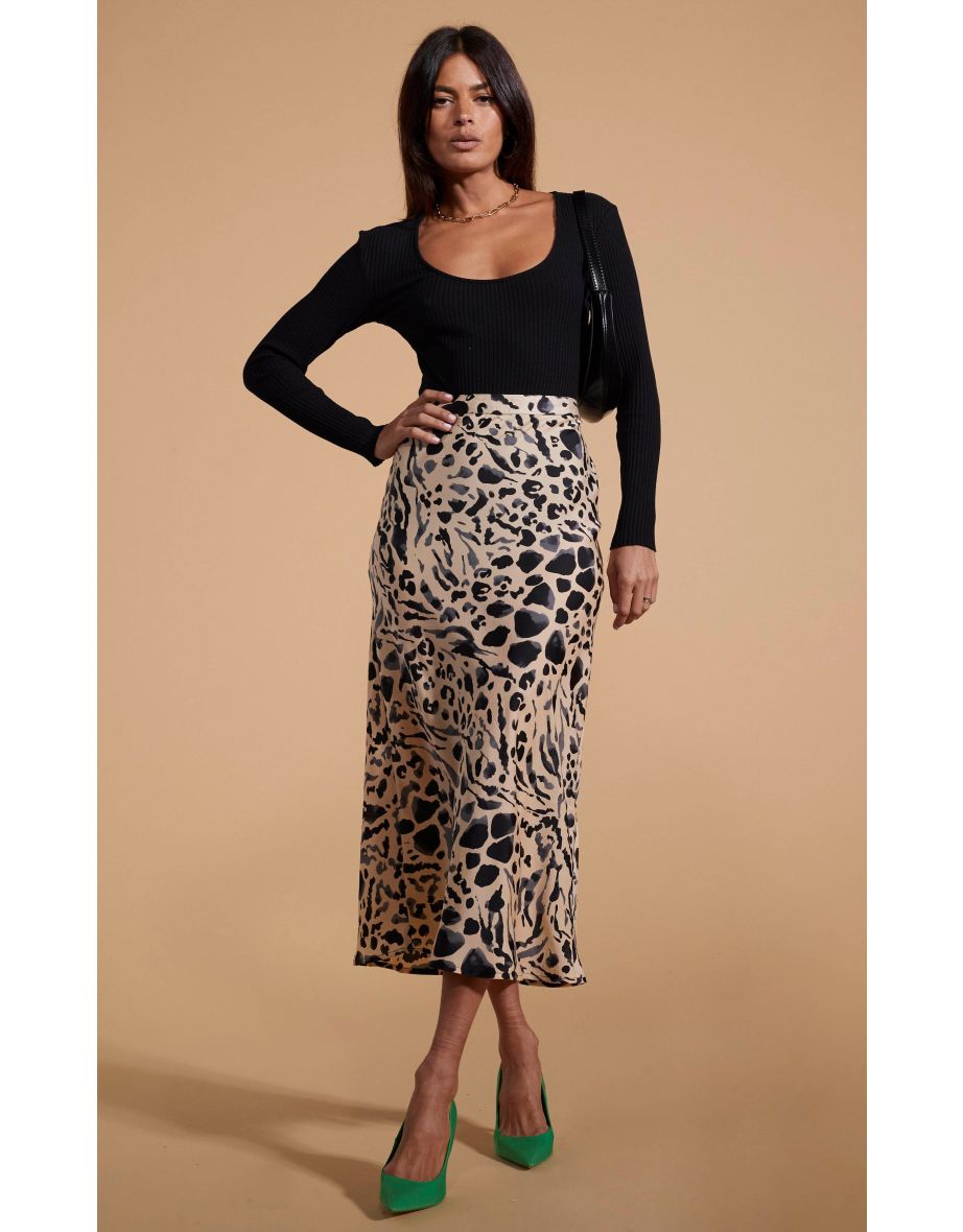 Dancing leopard midi skirt best sale