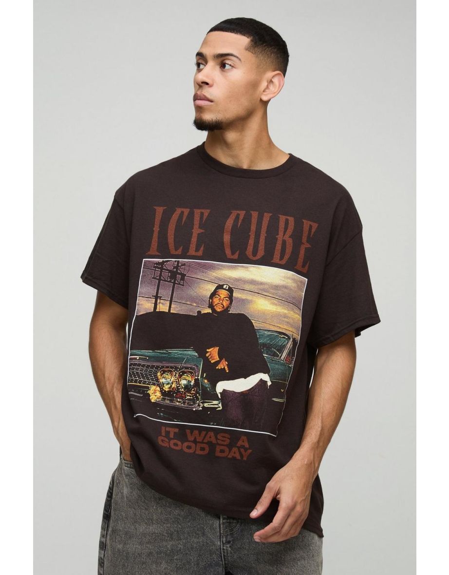 Oversized Ice Cube License Print T-Shirt