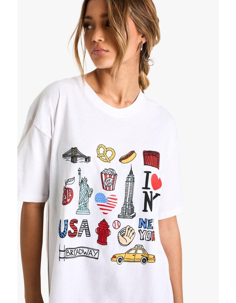 NYC Collage Oversized T-shirt - 3