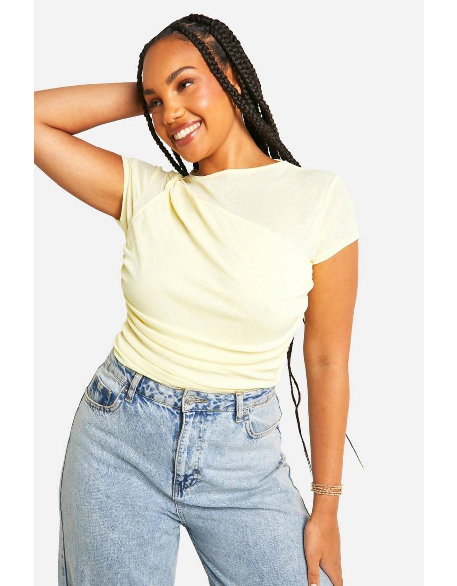Plus Onion Skin T-shirt - lemon
