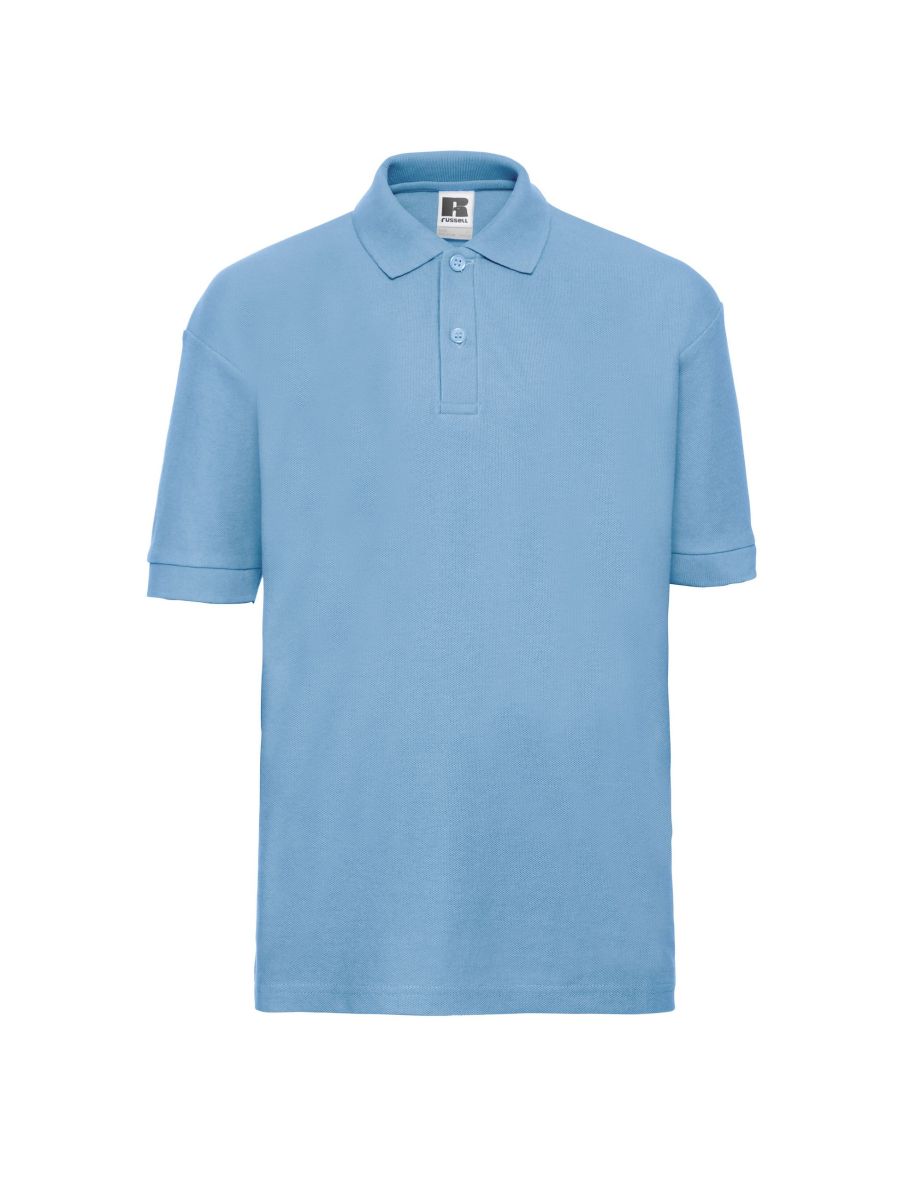 Russell Childrens/Kids Pique Polo Shirt - Sky Blue