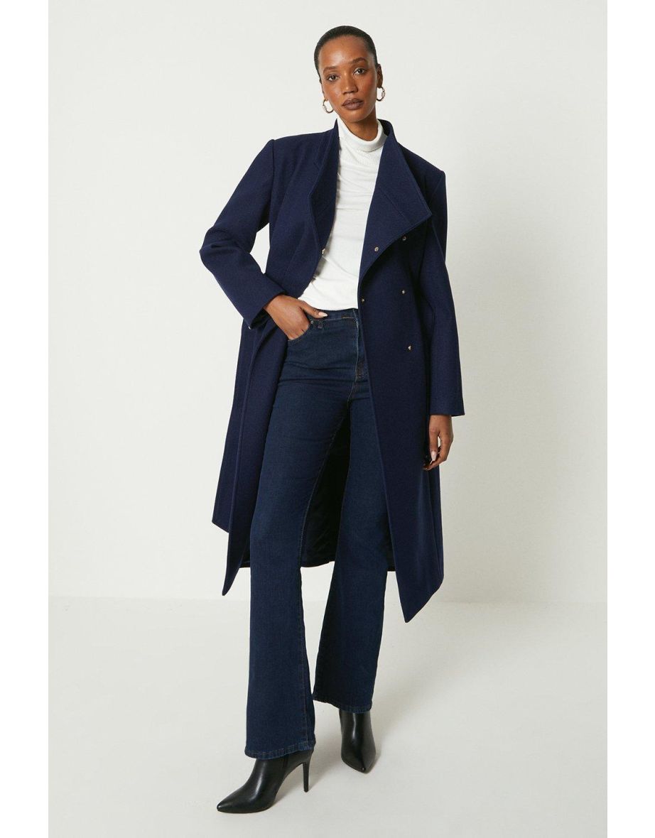 Navy 2024 belted coat