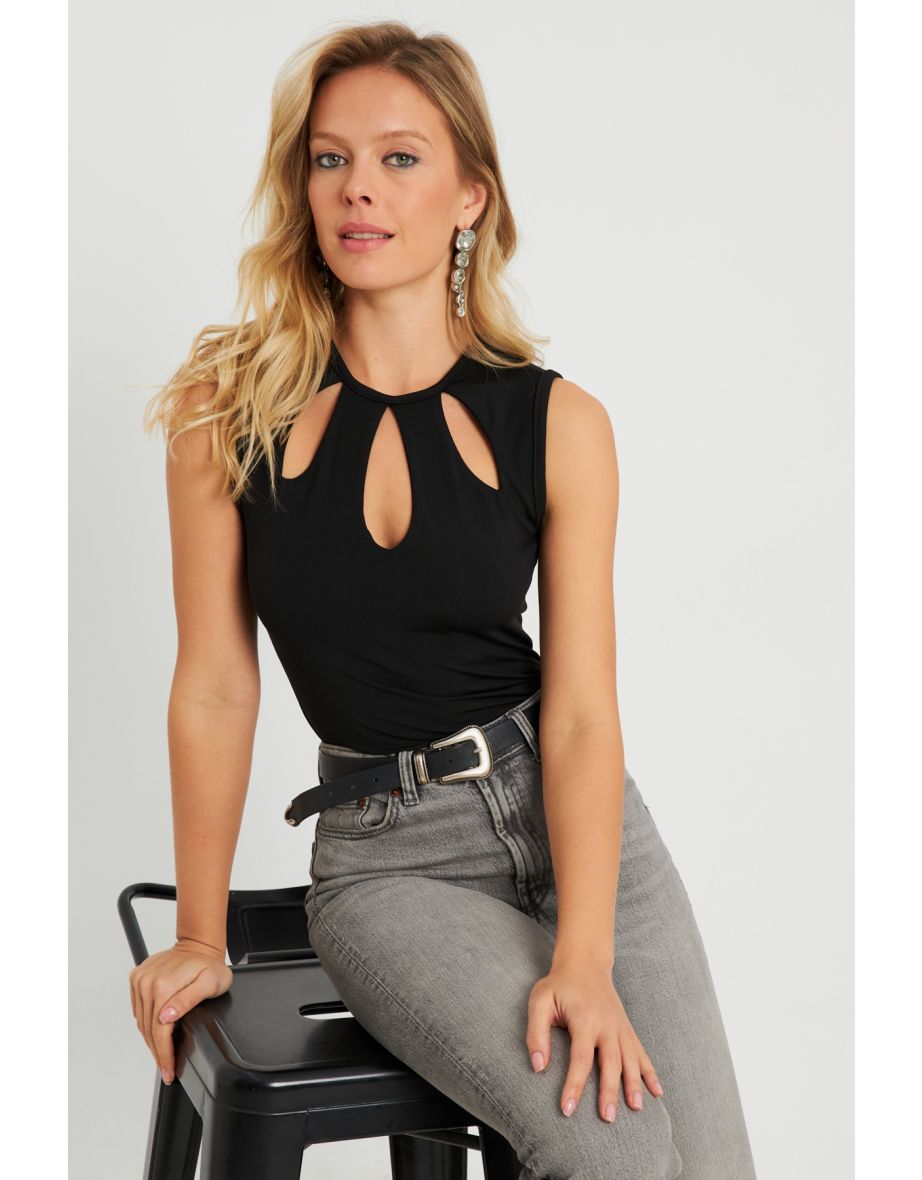 Women's Window Blouse Black