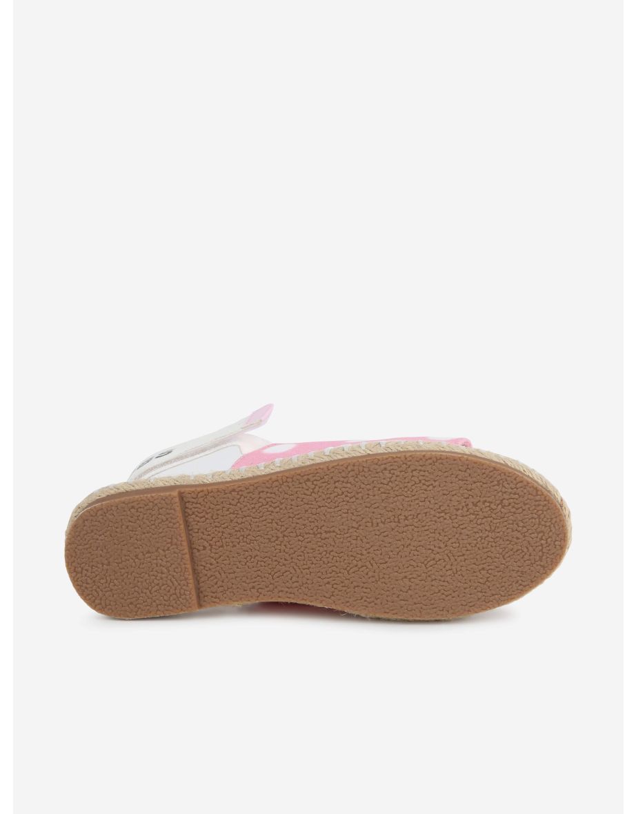 Girls Open Toe Espadrilles in Pink - 6