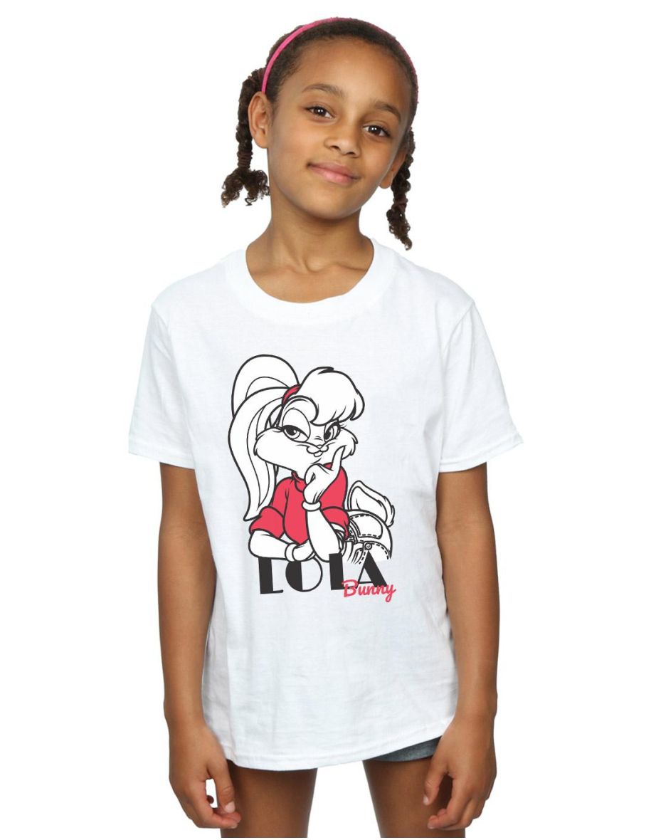 Looney Tunes Girls Lola Bunny Cotton T-Shirt - White