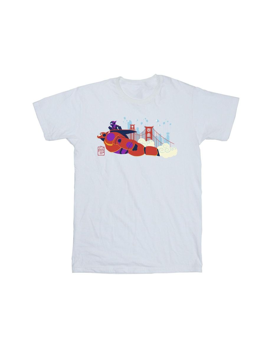 Disney Boys Big Hero 6 Baymax Hiro Bridge T-Shirt - White - 1