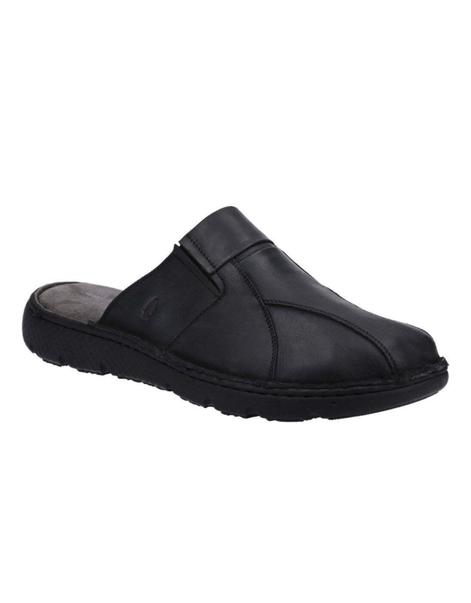 Shop Hush Puppies Mens Carson Leather Mules Black Online in Oman VogaCloset