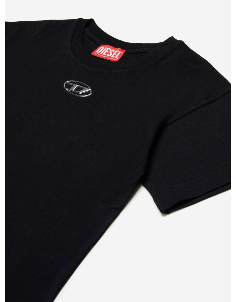Diesel Boys Logo T-Shirt in Black - 2
